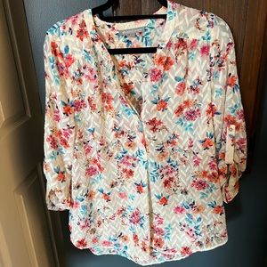 Daniel Rainn Chiffon long sleeve top